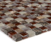 Obklad Mozaika 47932 Marmor Java/Glasmix Bordeaux Beige 30,5/30,5/0,8