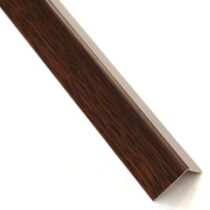Profil uholníkový samolepící PVC drevo tmavé 19.5x19.5x1000