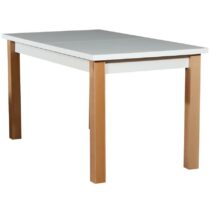 Stôl  ST28 140+40X80 biely/buk